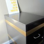 Filing Cabinet Bling (Gold Stripes!)