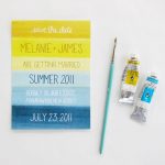 Seaside Inspired Watercolor Save the Dates