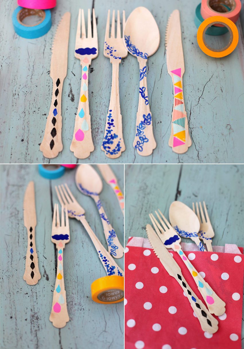 DIY Washi Tape Flatware - The Sweetest Occasion | The Sweetest ...