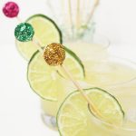 DIY Glitter Dot Swizzle Sticks