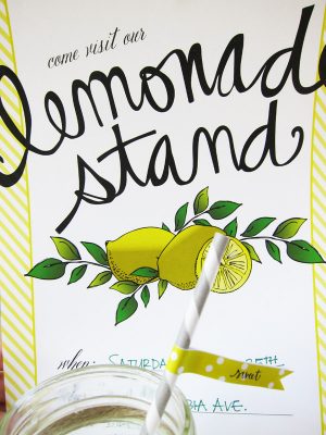 Lemonade stand printables by Miss Wyolene for The Sweetest Occasion