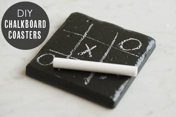 DIY chalkboard coasters by The Sweetest Occasion DIY chalkboard coasters by The Sweetest Occasion