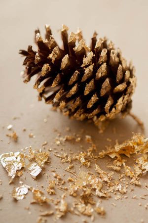 DIY gold leaf pine cone garland from The Sweetest Occasion | Photo by Alice G Patterson DIY gold leaf pine cone garland from The Sweetest Occasion | Photo by Alice G Patterson