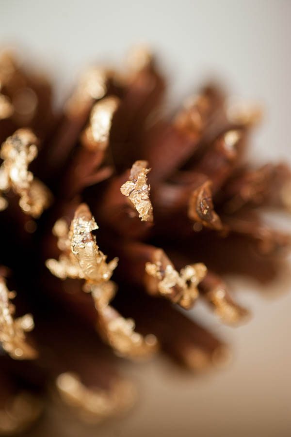 DIY gold leaf pine cone garland from The Sweetest Occasion | Photo by Alice G Patterson DIY gold leaf pine cone garland from The Sweetest Occasion | Photo by Alice G Patterson