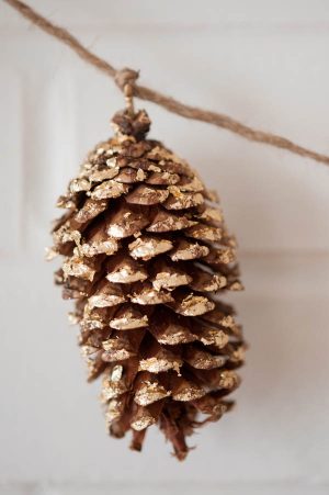 DIY gold leaf pine cone garland from The Sweetest Occasion | Photo by Alice G Patterson DIY gold leaf pine cone garland from The Sweetest Occasion | Photo by Alice G Patterson