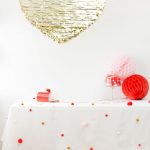 DIY Pom Pom Tablecloth