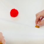 DIY Pom Pom Tablecloth Step 4