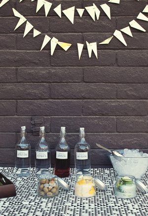 Birthday party cocktail bar